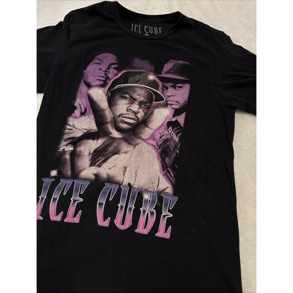 Ice Cube T-Shirt Mens S Black Hip Hop O'Shea Jackson Rap Streetwear Graphic Tee - Picture 2 of 6
